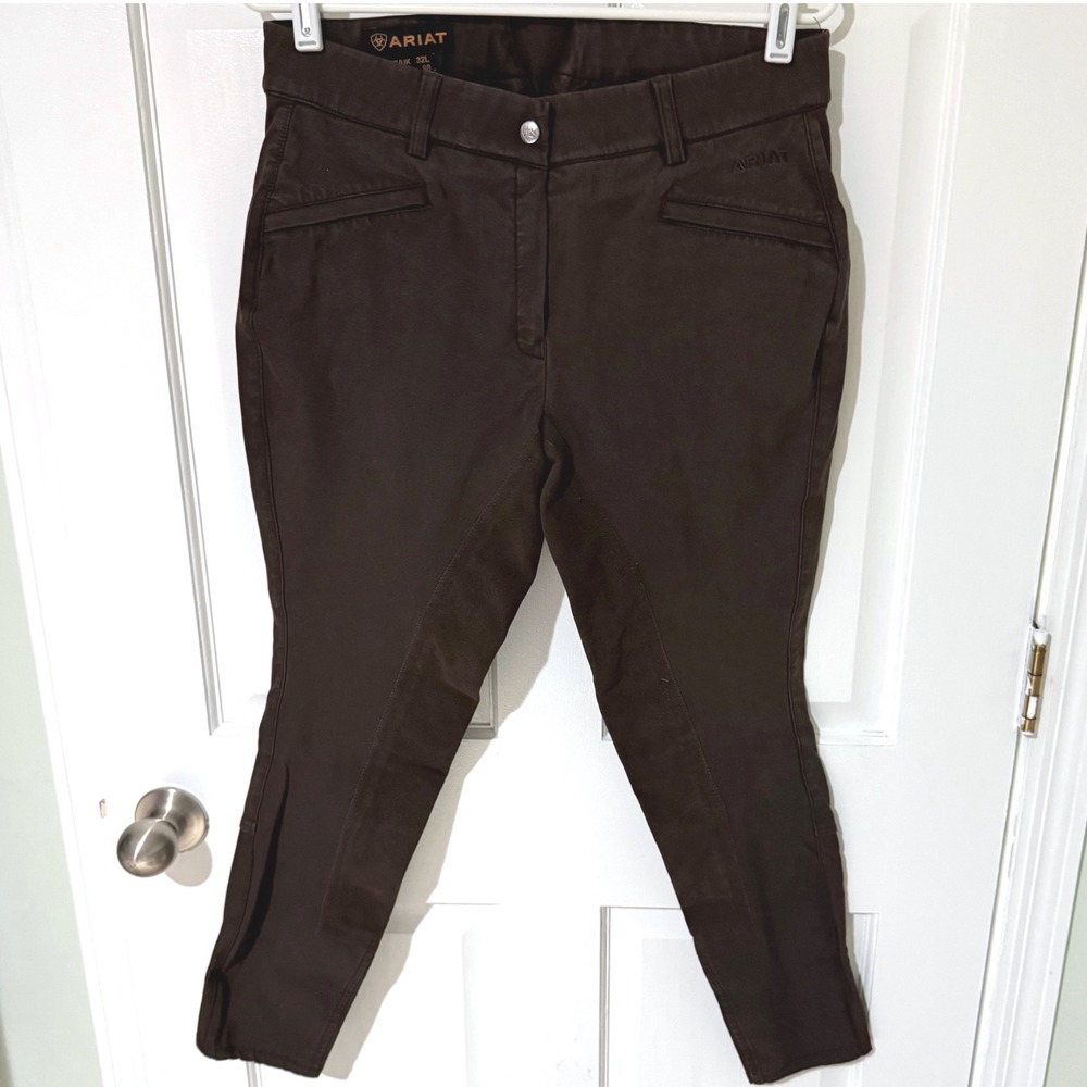 Ariat Womens Equestrian Riding Breeches Brown Full Seat Pants 32L